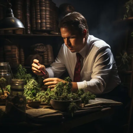 Colorado Governor Challenges DeSantis’s Claim on Marijuana Legalization Florida Governor Ron DeSantis and Colorado's Cannabis Dispensaries: Contrasting Views on Legalization - Cannabis News by LeafyLeaks.com, Ai Generated image for Leafy Leaks
