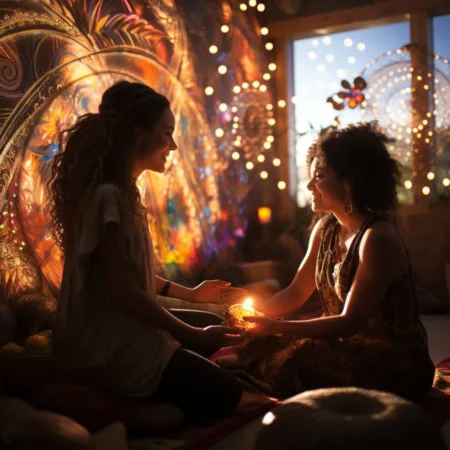 American Medical Association’s Psychedelic Therapy Codes and FDA’s MDMA Approval Process A healthcare professional providing compassionate care during a psychedelic therapy session. Realistic, well-lit, sharp-focus, Canon EOS 5D Mark IV DSLR, artistic. Cannabis News by LeafyLeaks.com, Ai Generated image for Leafy Leaks.