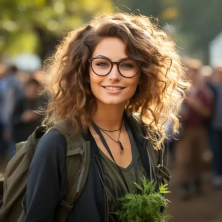 Majority of U.S. Voters Support Nationwide Marijuana Legalization, New GOP Poll Shows A close-up portrait of a young voter with a cannabis leaf pin, symbolizing support for Marijuana Legalization. Cannabis News by LeafyLeaks.com, Ai Generated image for Leafy Leaks.