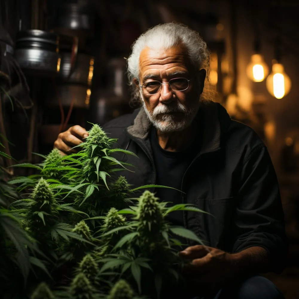 Joe Biden speaking about Marijuana Pardons in a cannabis field, Cannabis News by LeafyLeaks.com, Ai Generated image for Leafy Leaks