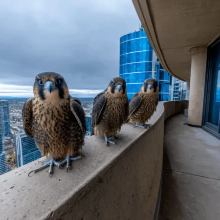 Witness the breathtaking Melbourne peregrine falcon flight! Ready for an unforgettable urban wildlife spectacle? Click for rare, thrilling moments.