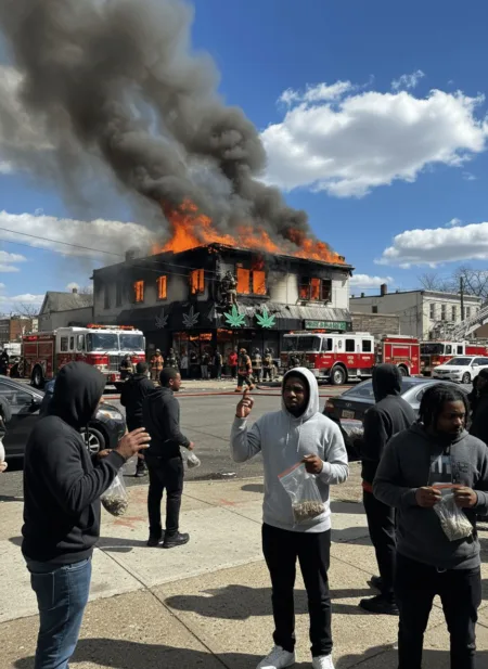See what unfolded during the cannabis dispensary fire in Irvington, NJ. Discover the dramatic details—would you react the same way in a crisis?