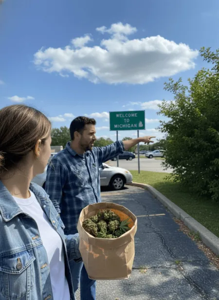 Ohio Cannabis Ban Shakes Up Cross-State Cannabis Shopping—What’s Next? Find out how the Ohio cannabis ban blocks access to Michigan's cheaper cannabis. Will this law hurt your wallet or change your plans? Click for details.