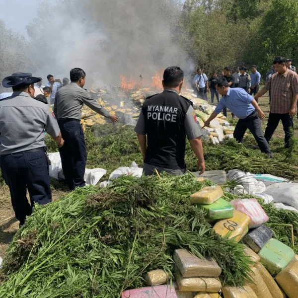 Myanmar drug seizure burning shocks the world—discover the dramatic scenes, hidden details, and what this means for the fight against narcotics.